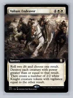 Valiant Endeavor (Extended Art) 282 Adventures in the Forgotten Realms MTG NM - Image 1