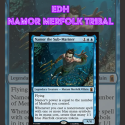 EDH - Namor Merfolk Tribal, MTG Commander Deck, Marvel, Bracket 2 - Image 1