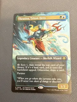 Thrasios, Triton Hero (Borderless) Special Guests Regular, Magic Gathering LP - Image 1
