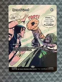 MTG Horn of Greed #0098 Borderless Mythic Marvel Universe Eternal-Legal (MAR) - Image 2