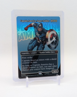 MTG - Captain America, Super-Solider FOIL Borderless #352 Marvel Super Heroes LP - Image 1