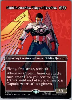 Captain America, Wings of Freedom 353 Marvel Super Heroes Magic Foil NM - Image 1