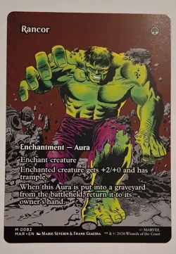 Magic mtg Rancor (Borderless) Marvel Universe Eternal-Legal Regular Singles - Image 1