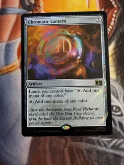 MTG - Chromatic Lantern 0195 - NM - Commander: Marvel Super Heroes - SURGE FOIL - Image 1