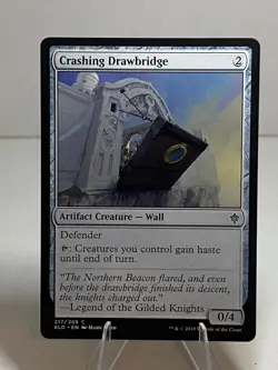 Crashing Drawbridge 217 Common Throne of Eldraine Lightly Played - Image 1