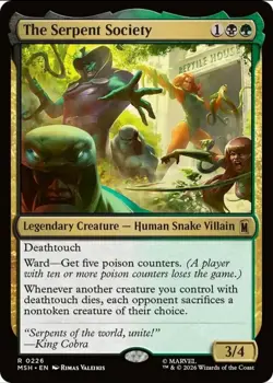 X 1 The Serpent Society NM-M #0226 Marvel MTG Magic The Gathering - Image 1