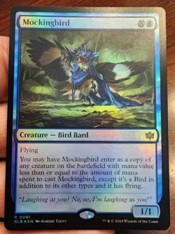 Mockingbird - NM - Foil - Bloomburrow (0061) - Creature – Bird Bard - MTG - Image 1