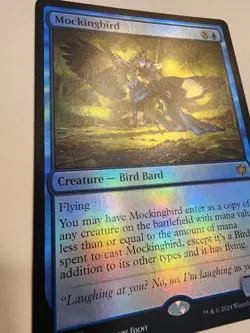 Mockingbird - NM - Foil - Bloomburrow (0061) - Creature – Bird Bard - MTG - Image 4