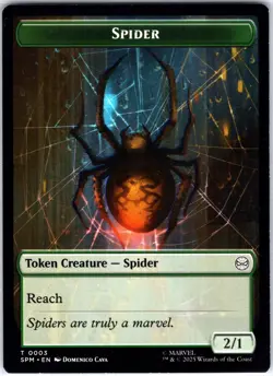 Spider / Treasure Token 3 // 7 T Marvel's Spider-Man Magic the Gathering MTG NM - Image 1
