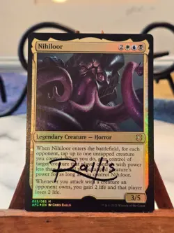 MTG Nihiloor Commander: AFR Foil ARTIST PROOF SIGNED LP - Image 1