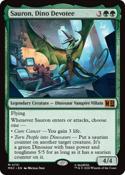 x1 Sauron, Dino Devoteee M MTG Commander: Marvel Super Heroes M/NM, English - Image 1