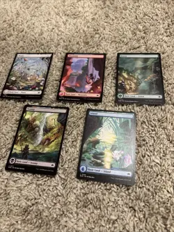 ***BLOOMBURROW Full Art Land Lot X5***MTG 1 OF EACH COLOR - Image 1