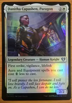 X 1 Danitha Capashen, Paragon NM-M Foil Commander Masters 020 MTG Magic - Image 2