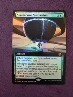 MTG Simulacrum Synthesizer 0071 Extended Art Foil Thunder Junction: Big Score NM - Image 1