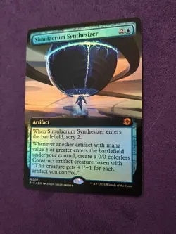 MTG Simulacrum Synthesizer 0071 Extended Art Foil Thunder Junction: Big Score NM - Image 2