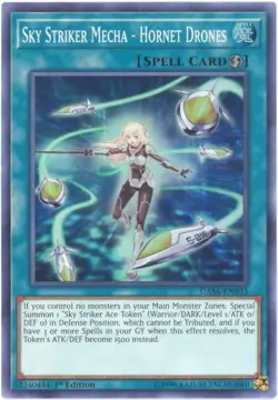 Yu-Gi-Oh Card - DASA-EN033 - SKY STRIKER MECHA - HORNET DRONES (super rare holo) - Image 1