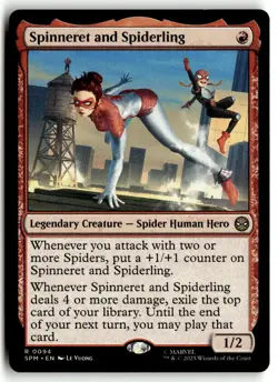 Spinneret and Spiderling LP 94 Marvel's Spider-Man Magic: The Gathering - Image 1