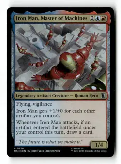 Iron Man, Master of Machines 216 Uncommon Foil MTG MSH NM - Image 2