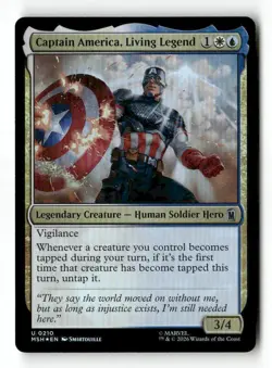 Captain America, Living Legend 210 Uncommon Foil MTG MSH NM - Image 2