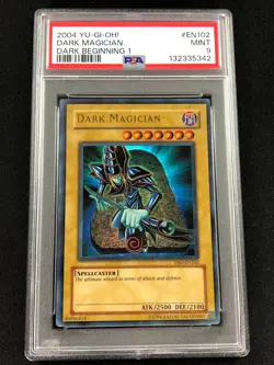 Yugioh 2004 Dark Magician DB1-EN102 PSA 9 Ultra Rare - Image 1