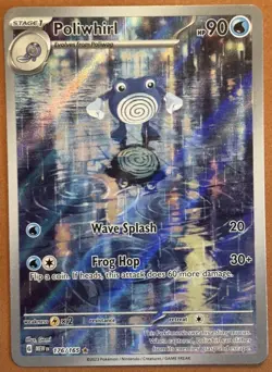 Pokemon TCG Poliwhirl Scarlet Violet 151 Illustration Rare Card 176/165 - Image 1