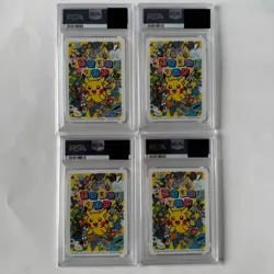 PSA10 SEQ Pikachu Bulbasaur Charmander Squirtle Pokemon Taruka Trading Card Set - Image 2