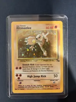 Pokemon TCG Hitmonlee 7/62 Fossil Holo Rare Unlimited Moderately Played - Image 1