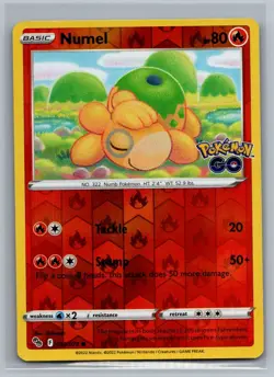 Numel (Peelable Ditto) 013/078 Holo Common Pokemon GO Pokemon Reverse Holo NM - Image 1