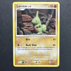 Pokemon TCG Larvitar 63/100 Stormfront LP (2) - Image 1
