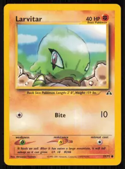 Larvitar 57/75 Common Neo Discovery Pokemon Unlimited Lightly Played - Image 1