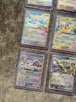 Pokemon TCG Prismatic Evolutions: Complete set of 9 Eeveelutions EX Cards Bundle - Image 4