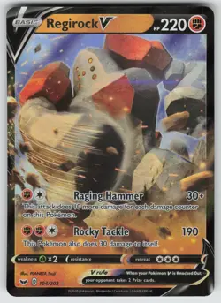Regirock V 104/202 Sword & Shield Holo NM/M Pokemon - Image 1