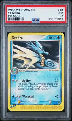 2003 POKEMON EX DRAGON #40 SEADRA PSA 7 - Image 1