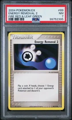 2004 POKEMON EX FIRE RED & LEAF GREEN #89 ENERGY REMOVAL 2 PSA 7 - Image 1