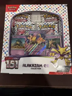 🔥 POKEMON TCG SCARLET & VIOLET 151 ALAKAZAM EX COLLECTION BOX 🔥 - Image 1