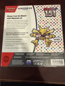 🔥 POKEMON TCG SCARLET & VIOLET 151 ALAKAZAM EX COLLECTION BOX 🔥 - Image 2