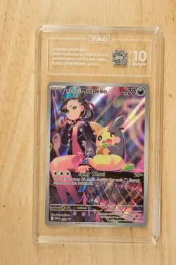 TAG Gem Mint 10 Marnie's Morpeko 206 Black Star Promo Pokemon Rival Battle Deck - Image 1