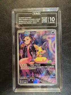 TAG Gem Mint 10 Marnie's Morpeko 206 Black Star Promo Pokemon Rival Battle Deck - Image 3