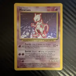 Mewtwo Base Set Unlimited Holo Rare EN 10/102 1999 60 HP Pokemon TCG - Image 1