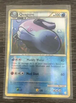 Pokemon TCG - Quagsire 9/123 Reverse Holo Heartgold SoulSilver LP - Image 1