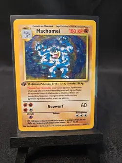 Pokemon TCG: Rare Machamp 8/102, Base Set, 1st Edition, Holo - German Version - Image 1