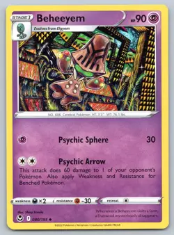 Beheeyem 080/195 Silver Tempest Pokemon NM - Image 1