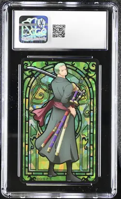 Zoro 11.11 November Stained Glass Plate One Piece Trading Cards CGC 10 Gem Mint - Image 2