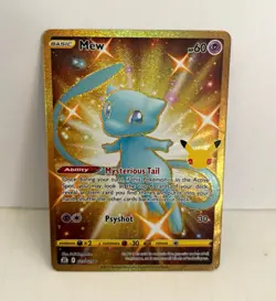 Pokemon TCG Mew 025/025 Celebrations Secret Rare Holo Basic 60 HP ENG - Image 1