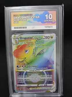 Dragonite VSTAR Secret Rare 081/078 Pokemon GO ACE 10 Gem Mint - Image 1