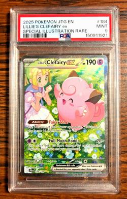 Lillie's Clefairy EX SIR #184|PSA MINT 9|2025 SV Journey Together|Pokemon TCG - Image 1