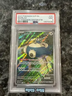 Snorlax 051 Pokemon Center Stamped Black Star Promo 151 - PSA 9 Mint - Image 1