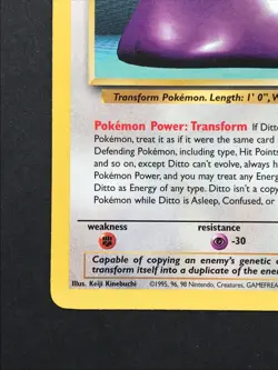 Ditto 18/62 Fossil Rare - Vintage Pokemon Card WOTC 1999 - Played - Image 5