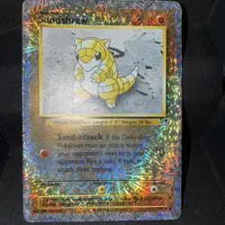 Pokemon TCG Sandshrew Reverse Holo Card 91/110 Legendary Collection DMG - Image 1