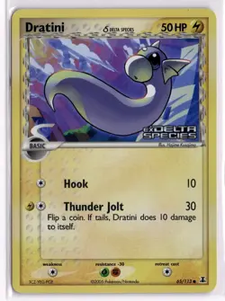 Dratini 65/113 Common Delta Species Pokemon Reverse Holo Lightly Played - Image 1